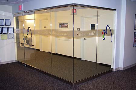 glass entrance