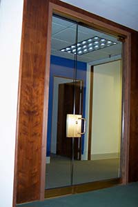 glass entrance